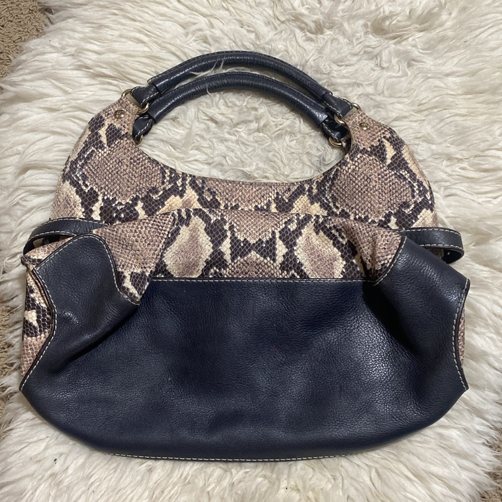 Kate Spade Python Snakeskin Print Double Handle H… - image 3